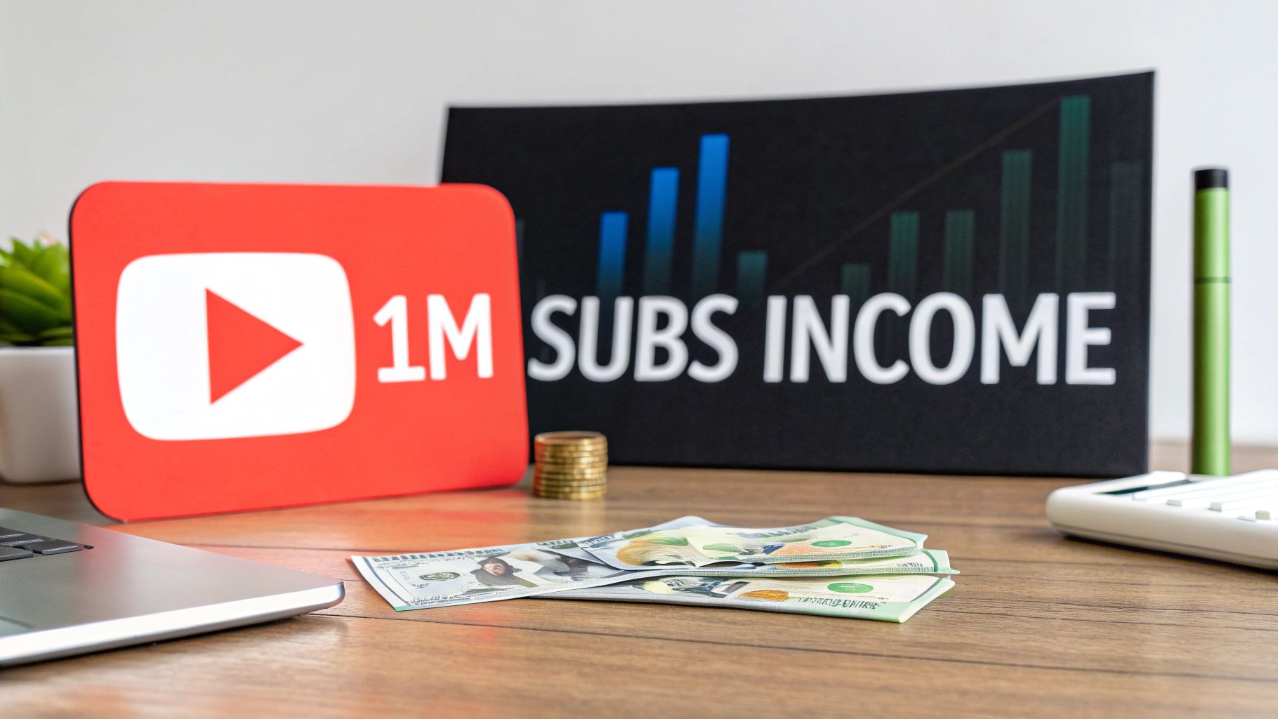 Illustration for How 1 Million Subscribers YouTube Income Per Month Breaks Down