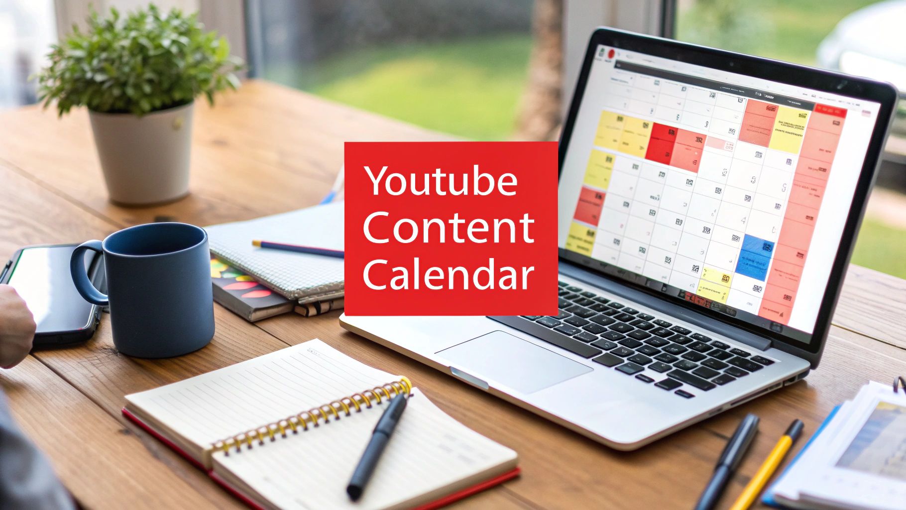 Illustration for Create Your YouTube Content Calendar Template Easily