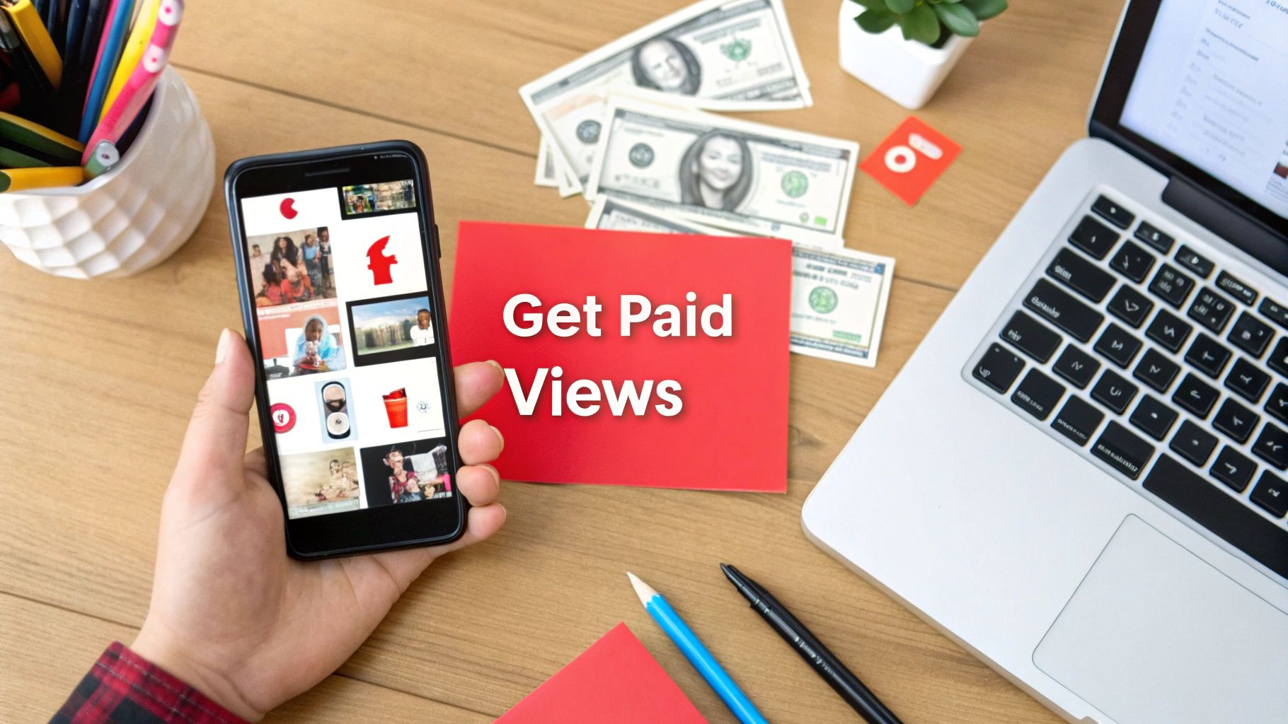 Illustration for How to get paid for tiktok views - Quick monetization tips
