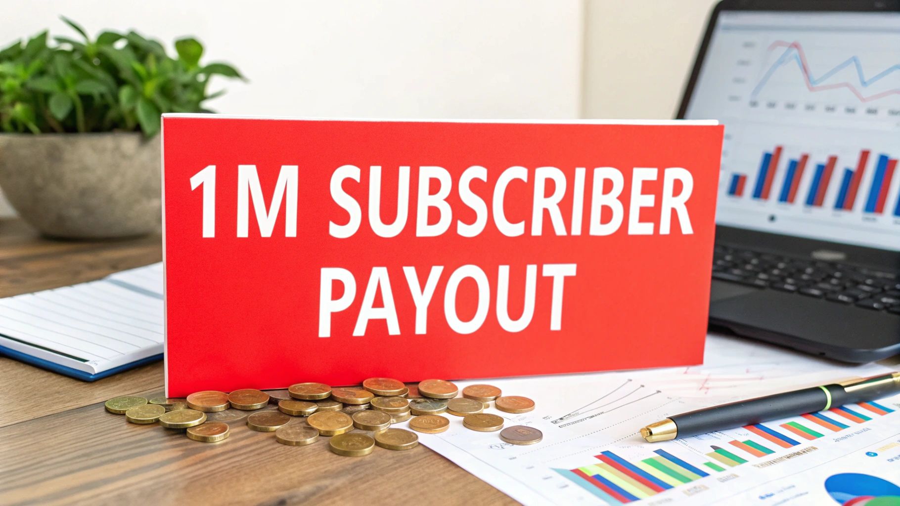 Illustration for How Much YouTube Pays for 1 Million Subscribers