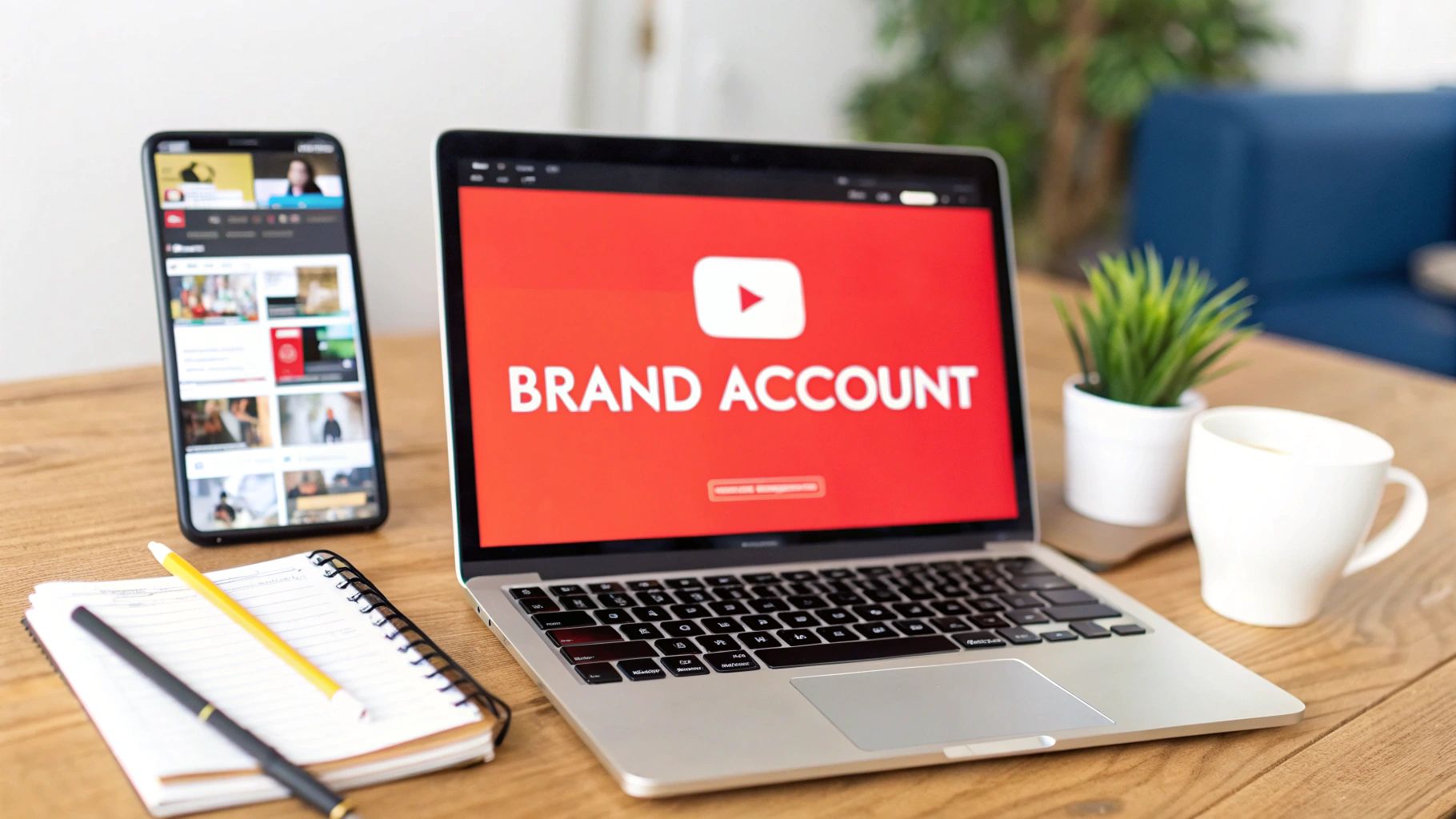 Illustration for How to Make a Brand Account youtube for Scalable Growth