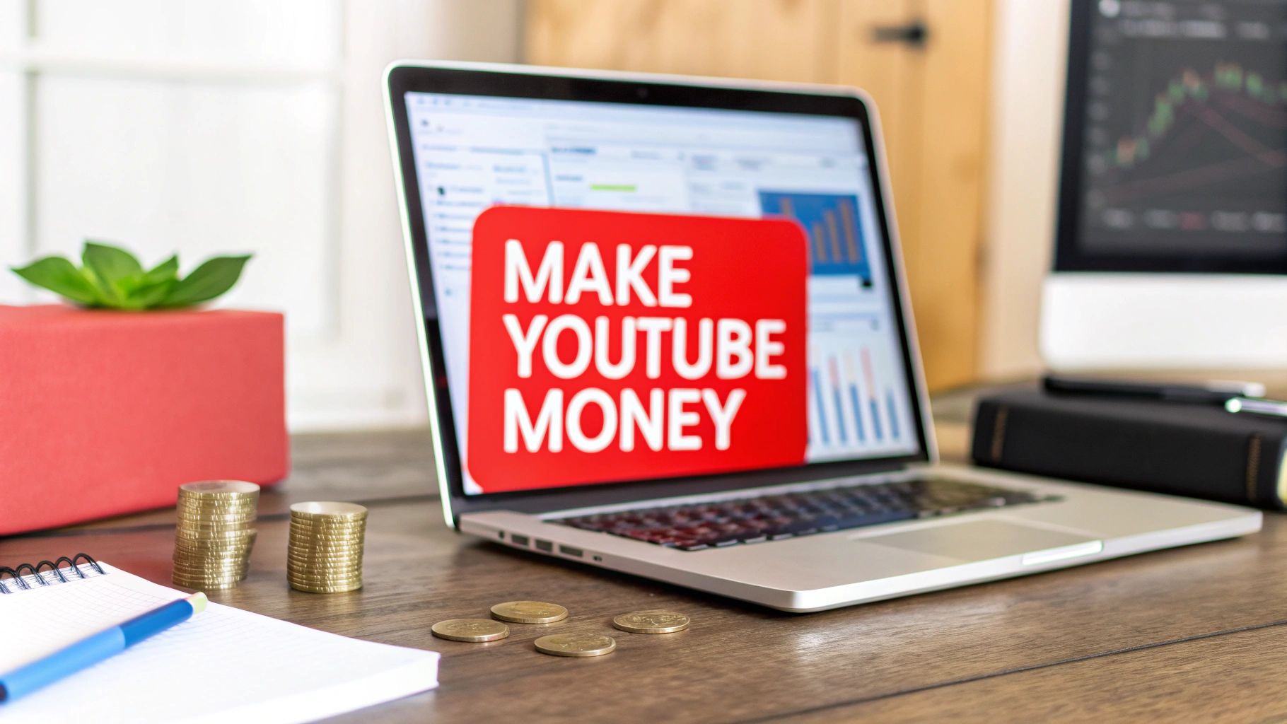 Illustration for How to Make Money on YouTube with Ads: Top Tips