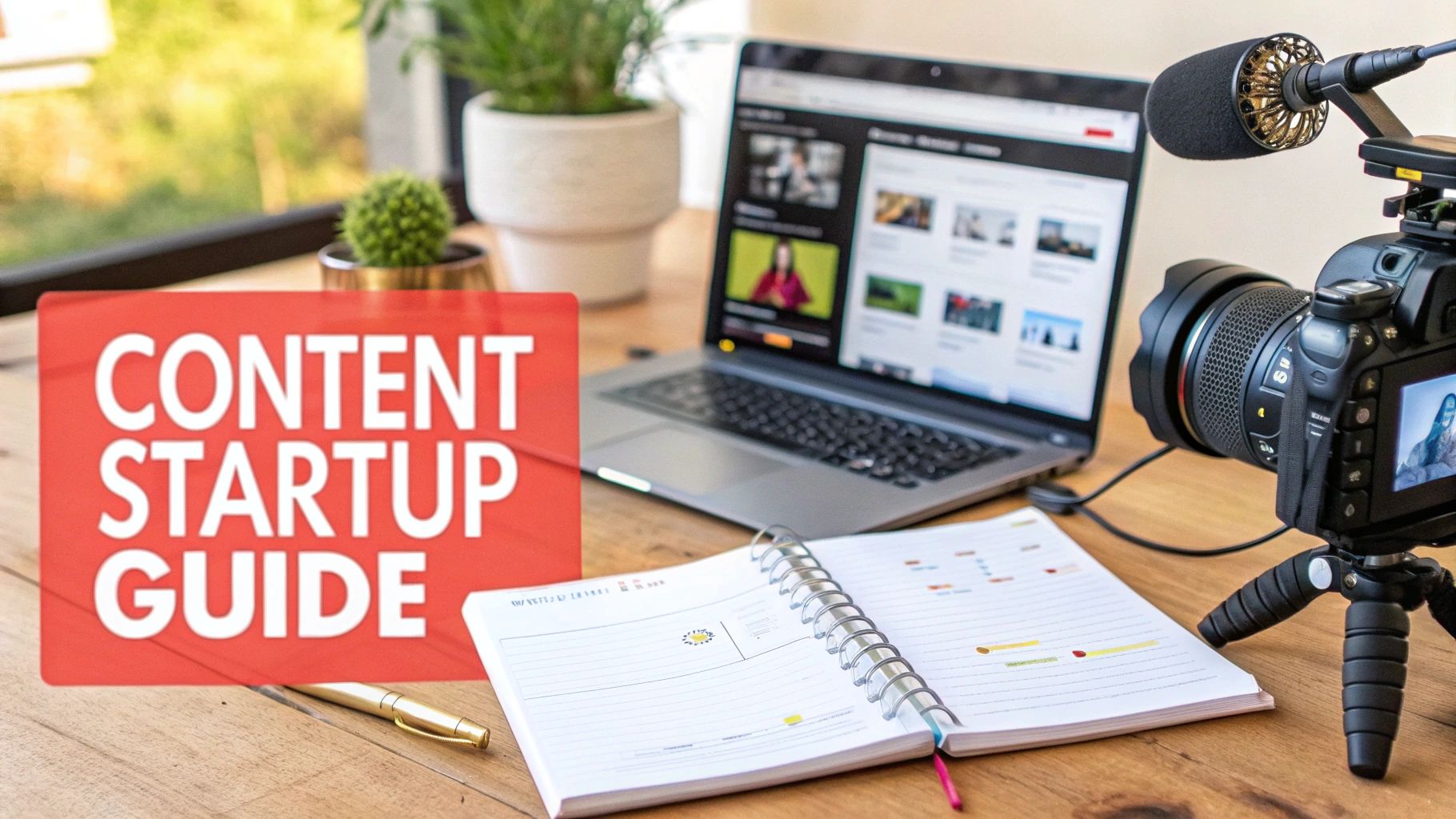 Illustration for how to start a content creation business: Startup guide