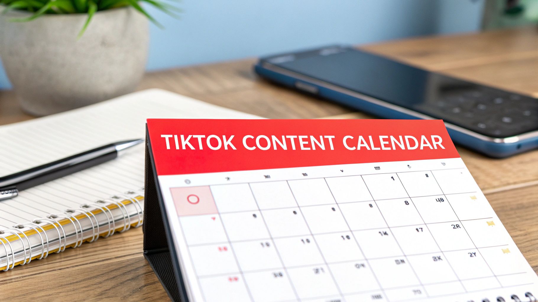 Illustration for TikTok Content Calendar Template Your Guide to Viral Posts