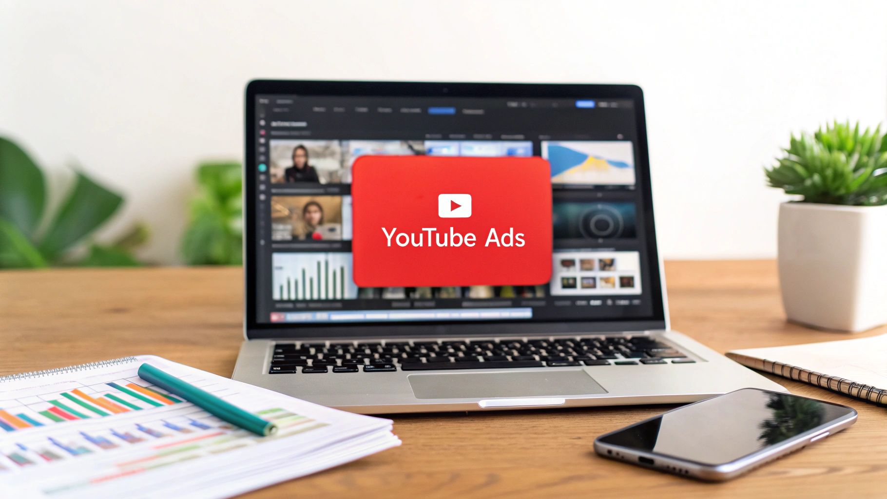 Illustration for youtube ads examples: 10 high-converting templates