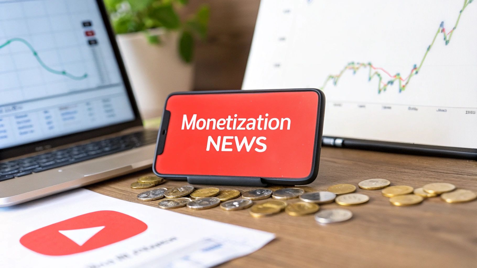 Illustration for YouTube Monetization News Your Guide to Creator Earnings